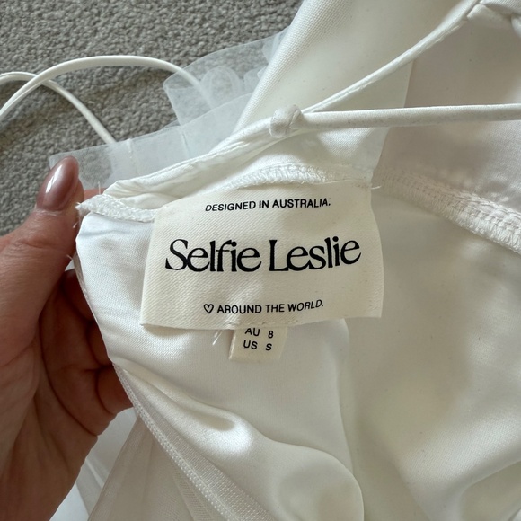 Selfie Leslie Pixi Off-Shoulder Lace-Up Back Mini Dress - Picture 5 of 7